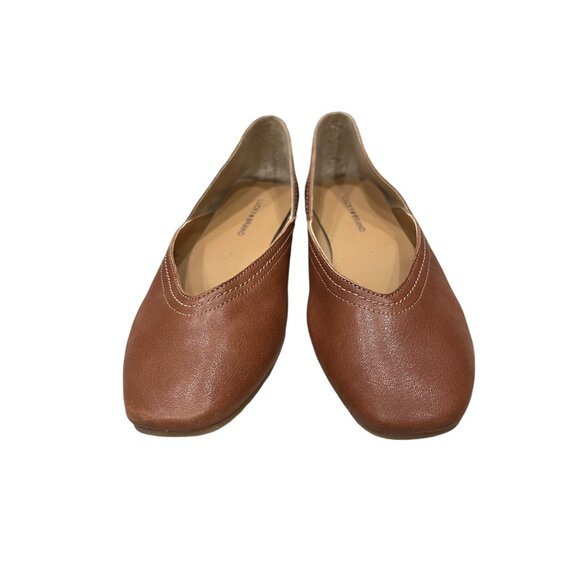 Lucky Brand Alba Flats Shoes Size 7.5 Leather Brown - Picture 3 of 9